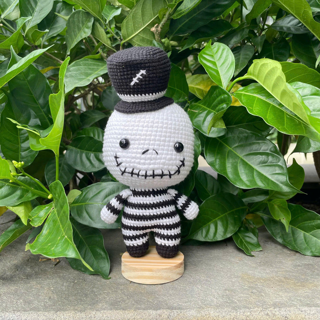 Handmade Crochet Jack Skellington Doll