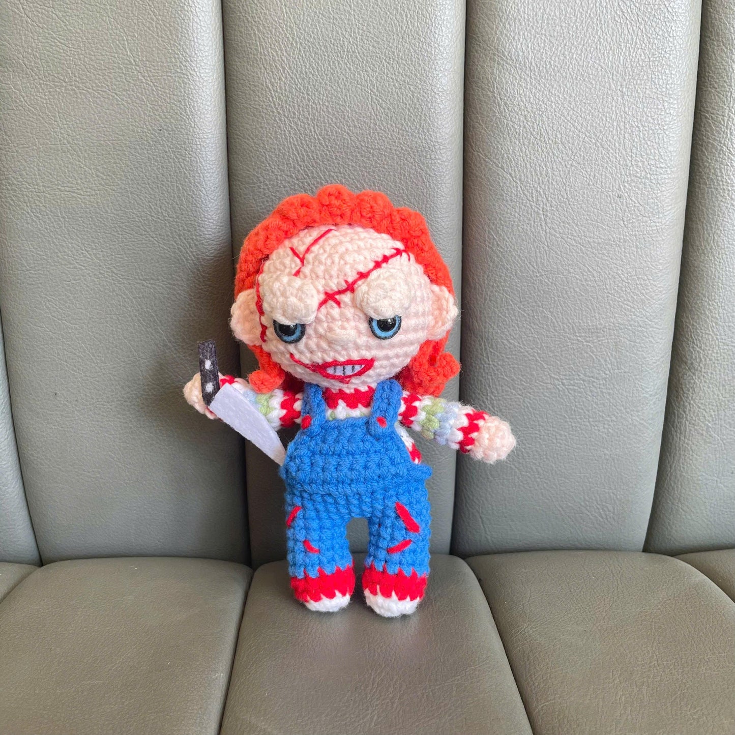 Handmade Crochet Spooky Halloween Chucky Doll