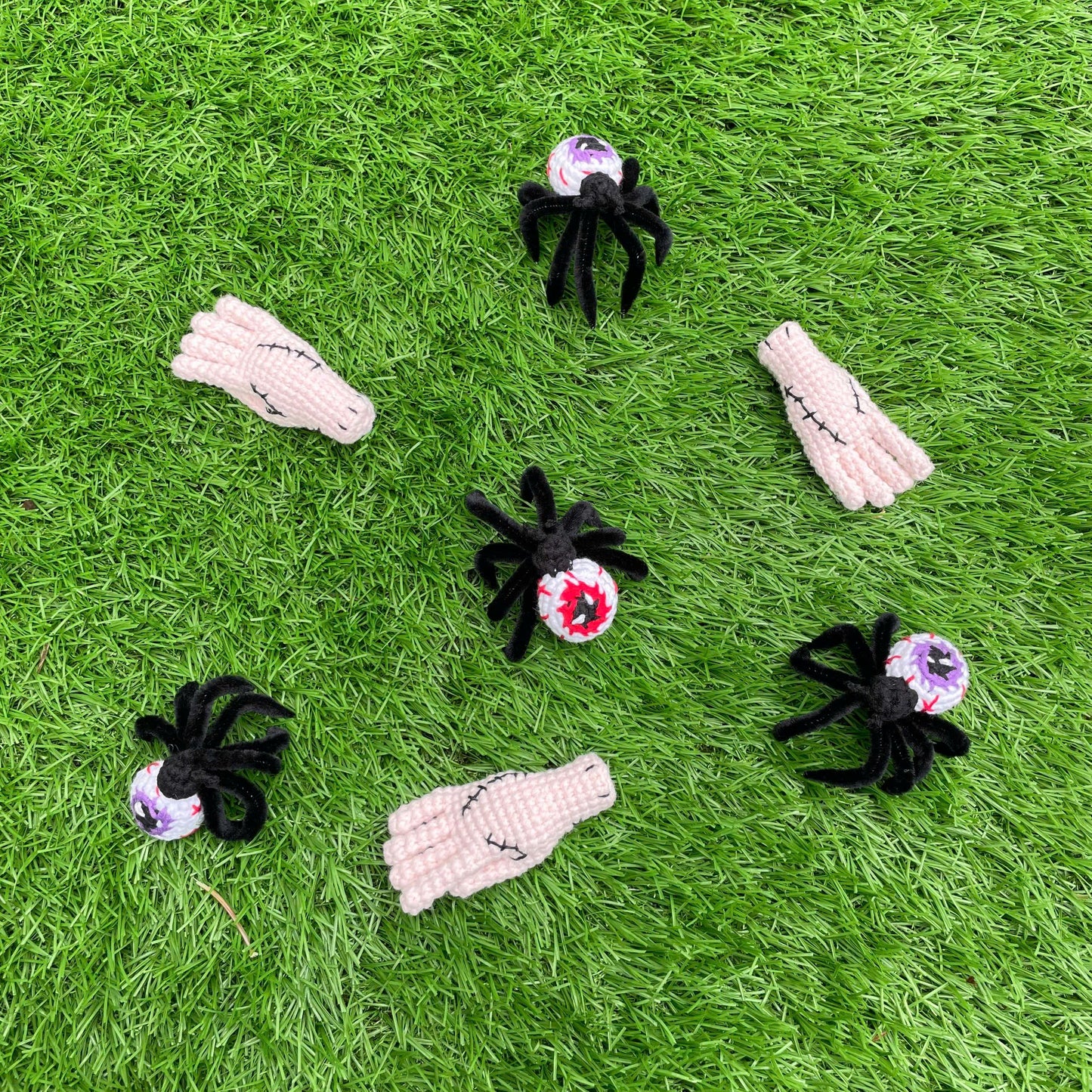 Handmade Crochet Halloween Creepy Sam Doll Keychain