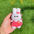 Handmade Crochet Miffy Bunny Rabbit Keychain