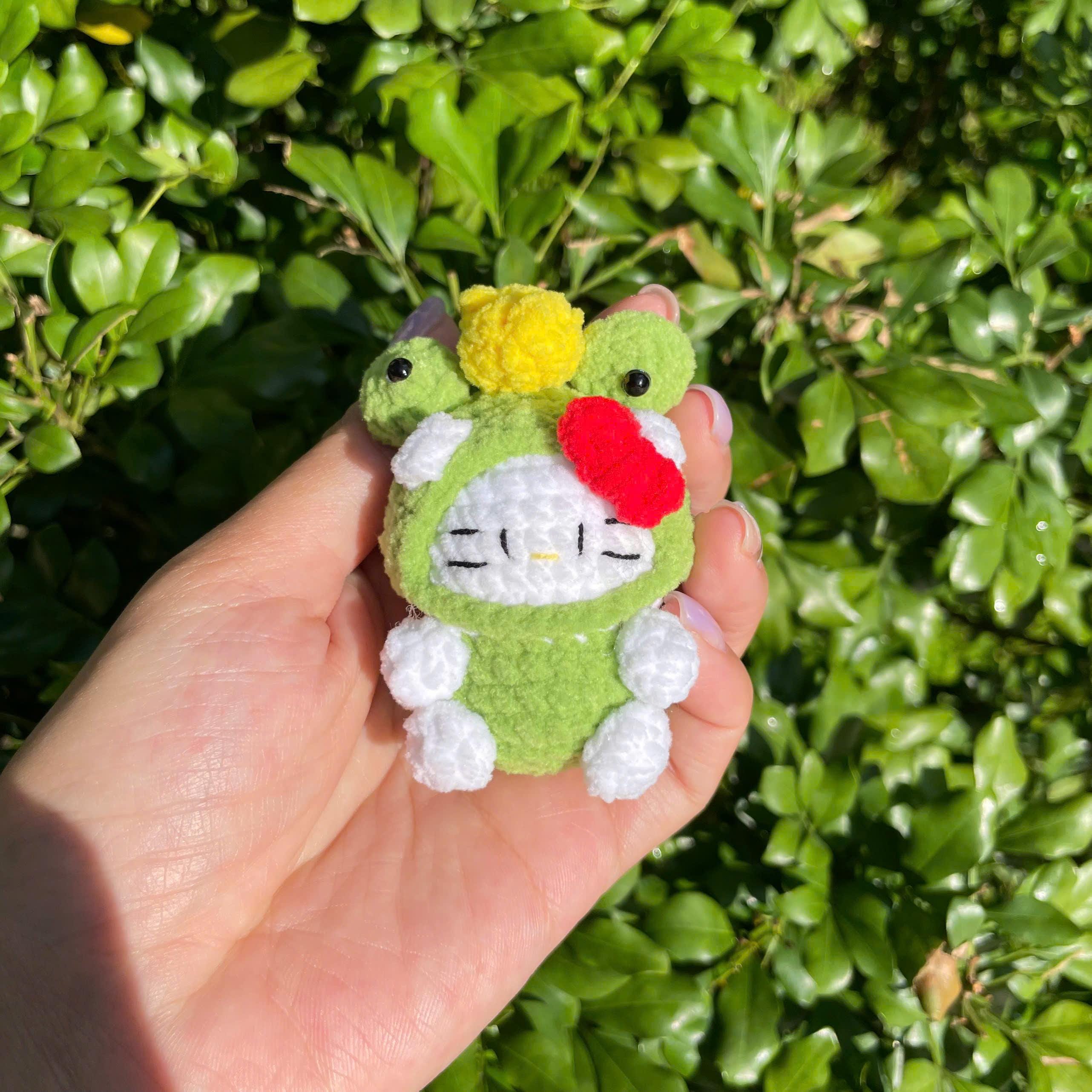 Handmade Crochet Hello Kitty Keychain