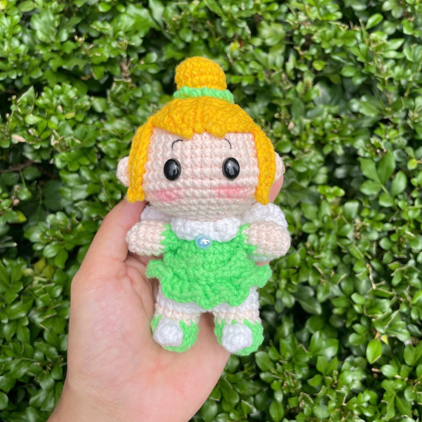 Handmade Crochet Tinker Bell Keychain