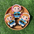 Handmade Crochet Frozen Anna Princess Keychain