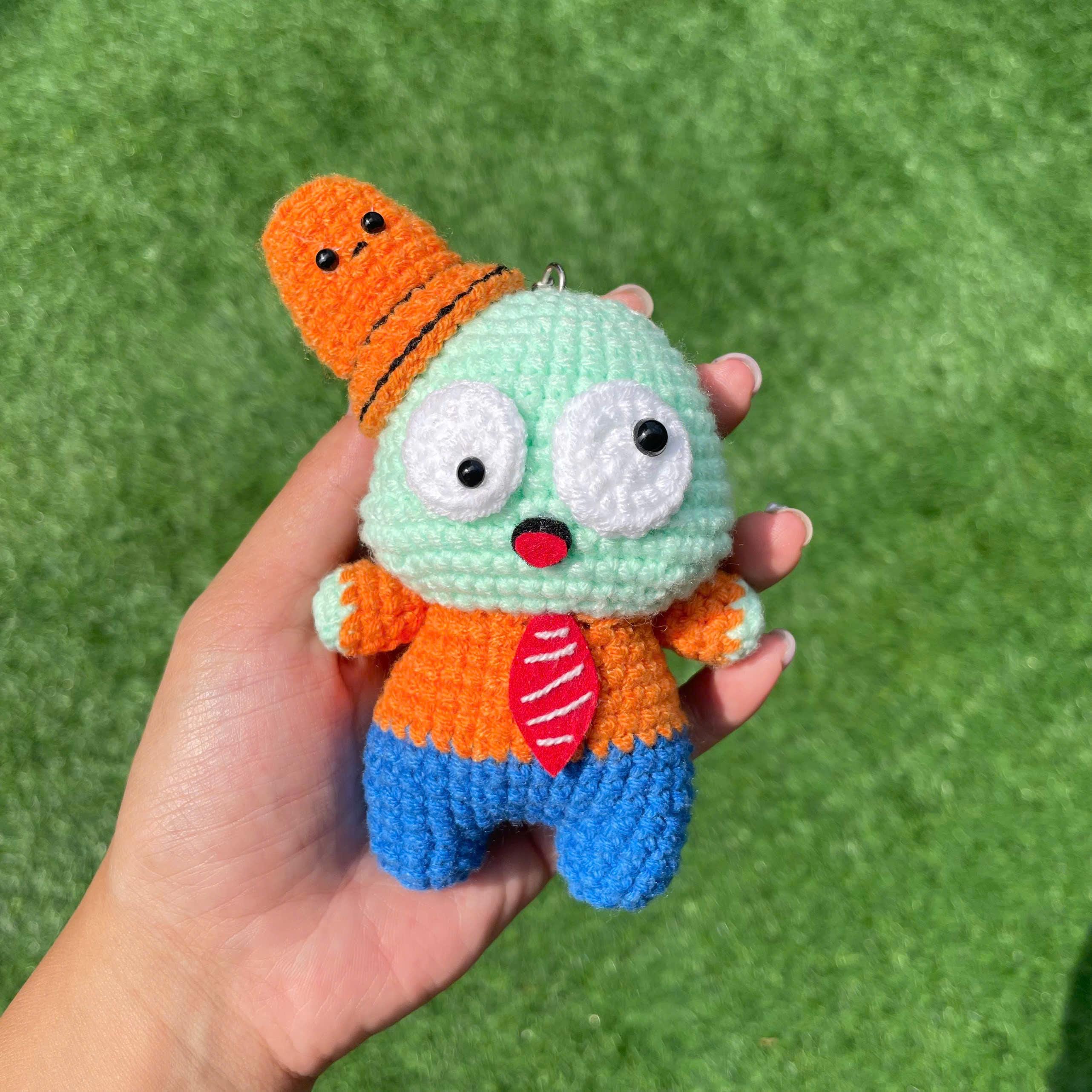 Handmade Crochet Zombie Keychain