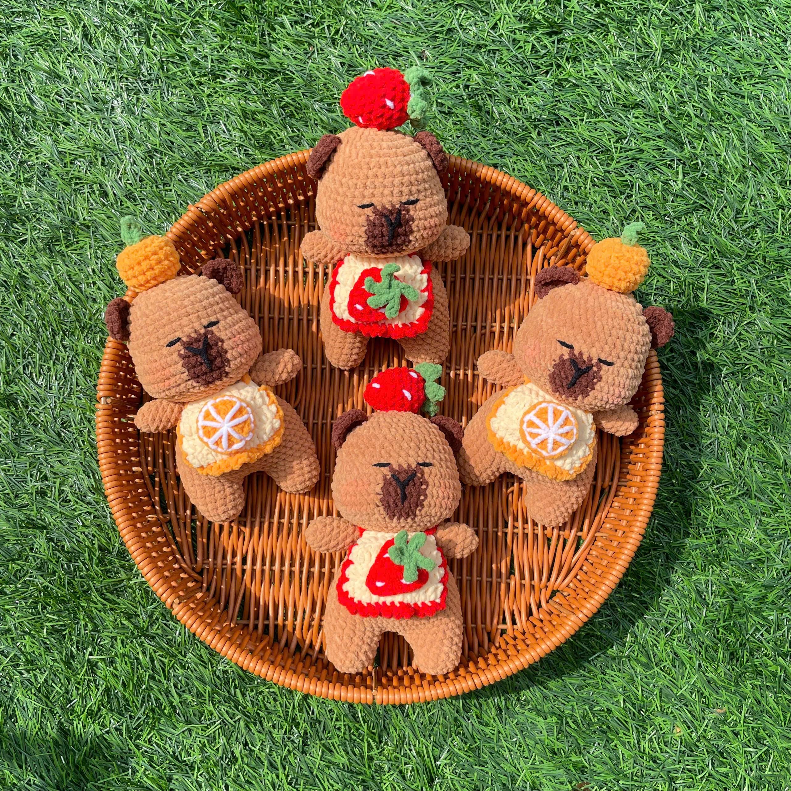 Handmade Crochet Capybara Plush Keychain