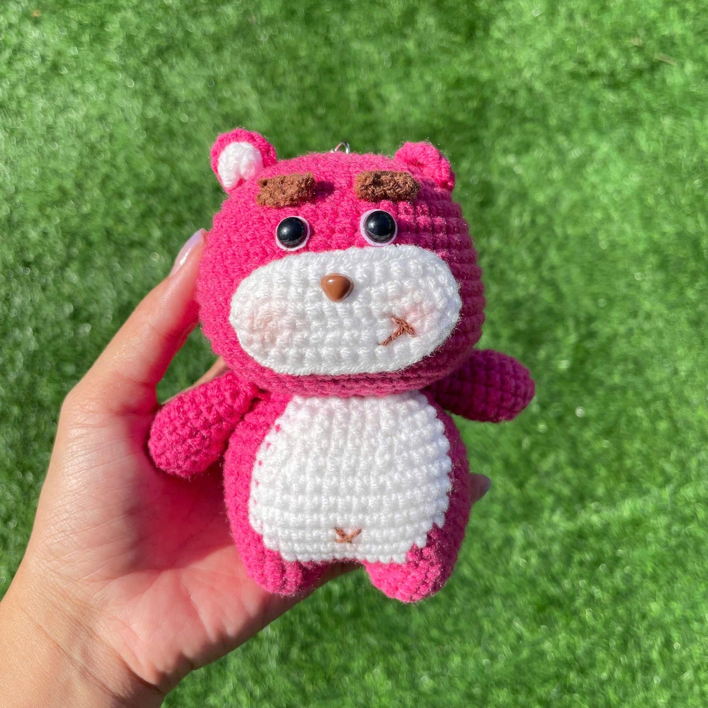 Handmade Crochet Lotso Plush Keychain