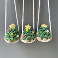 Handmade Crochet Christmas Tree Car Hanging