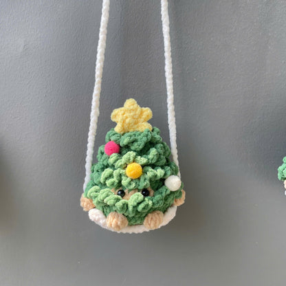 Handmade Crochet Christmas Tree Car Hanging