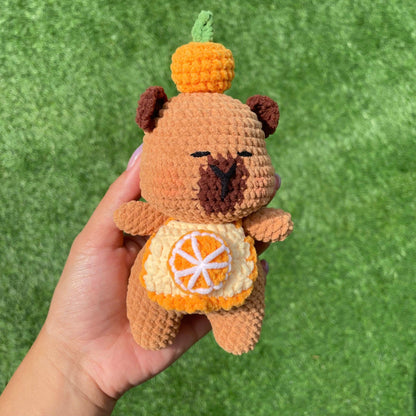 Handmade Crochet Capybara Plush Keychain