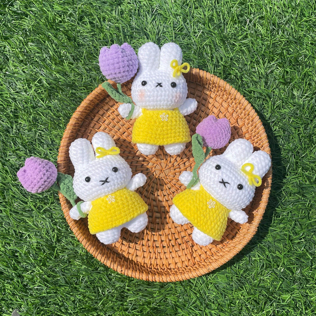 Handmade Crochet Miffy Bunny Keychain
