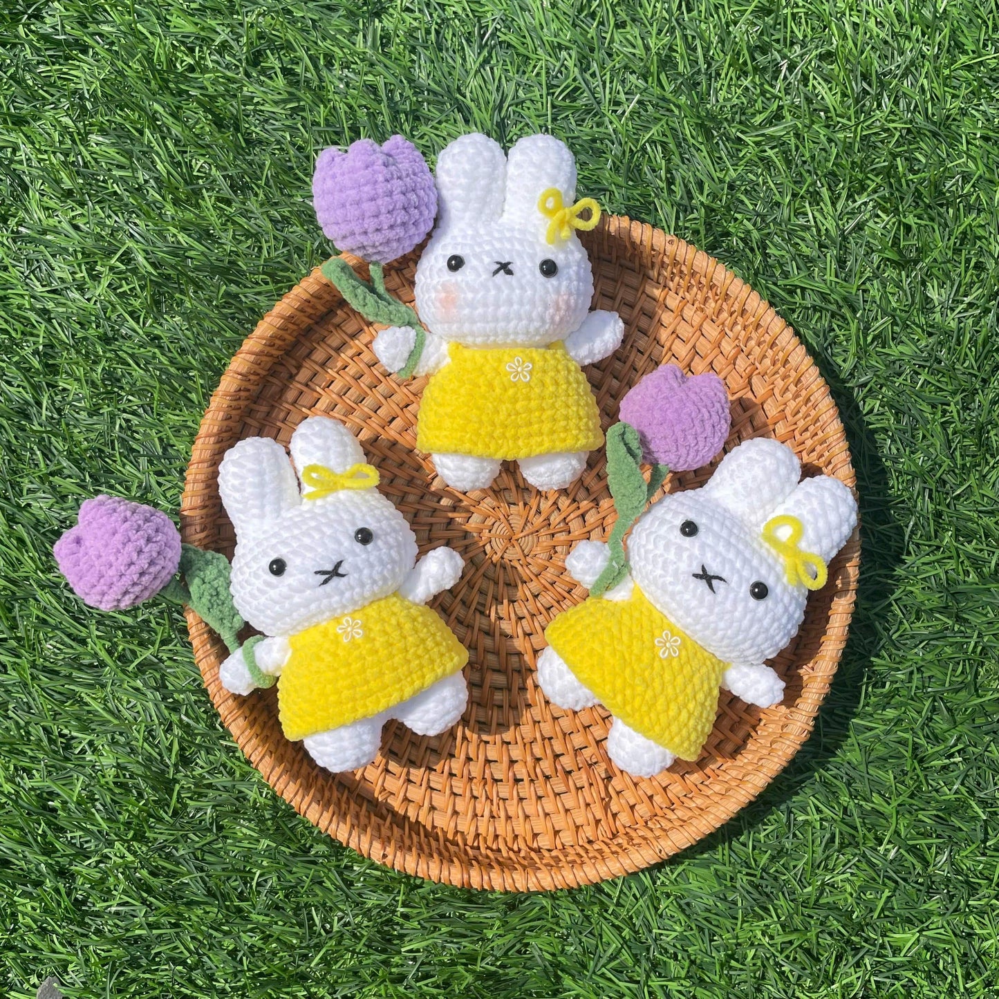Handmade Crochet Miffy Bunny Keychain