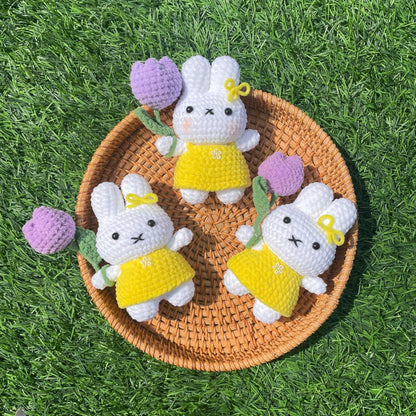 Handmade Crochet Miffy Bunny Keychain