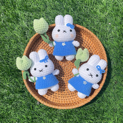 Handmade Crochet Miffy Bunny Keychain