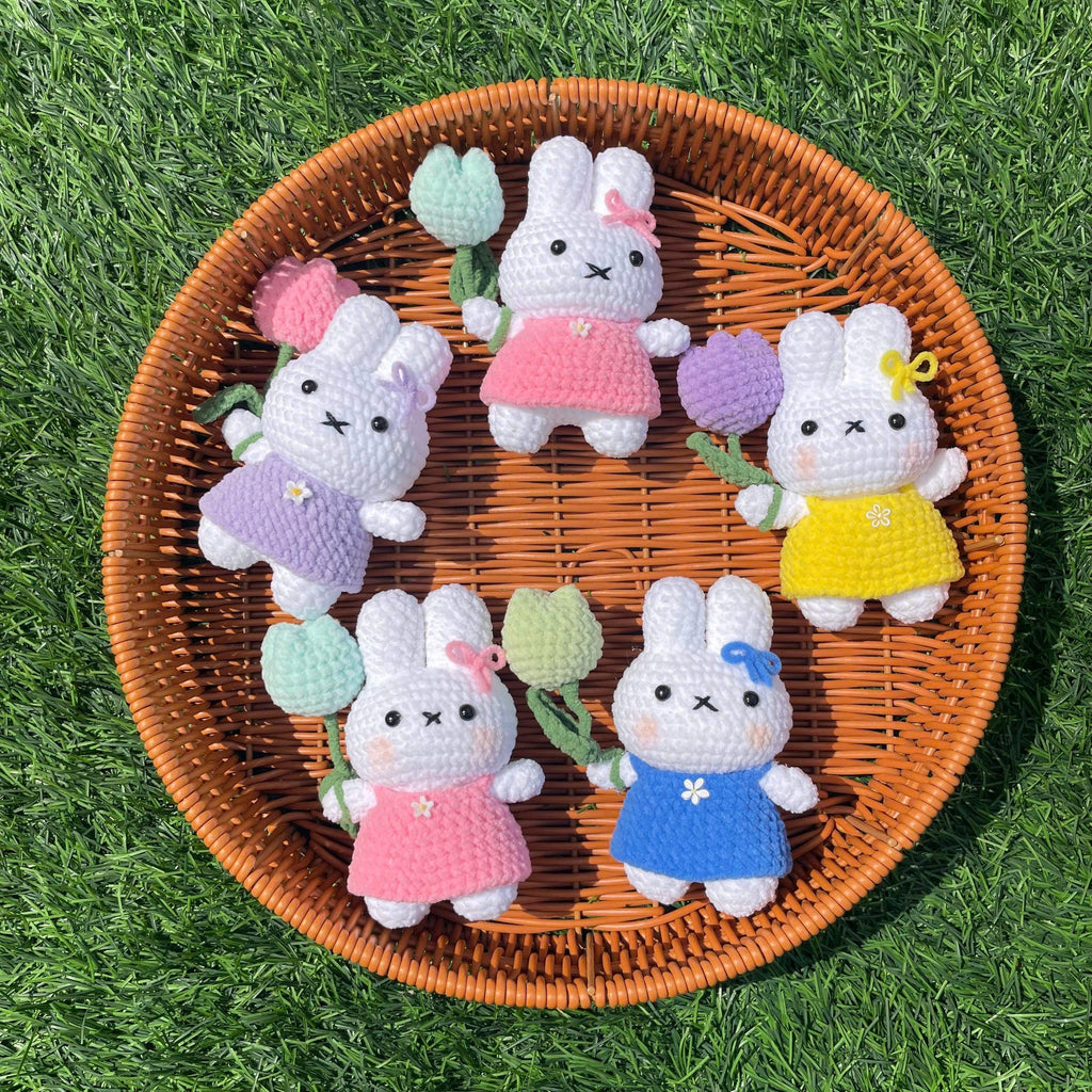Handmade Crochet Miffy Bunny Keychain