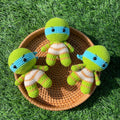 Handmade Crochet Ninja Turtle Superhero Keychain