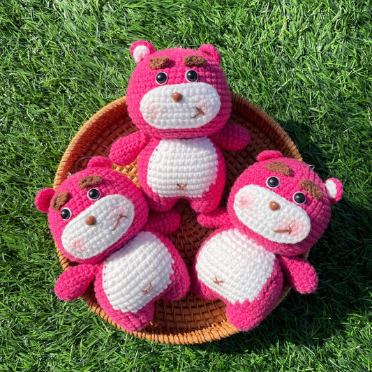 Handmade Crochet Lotso Plush Keychain