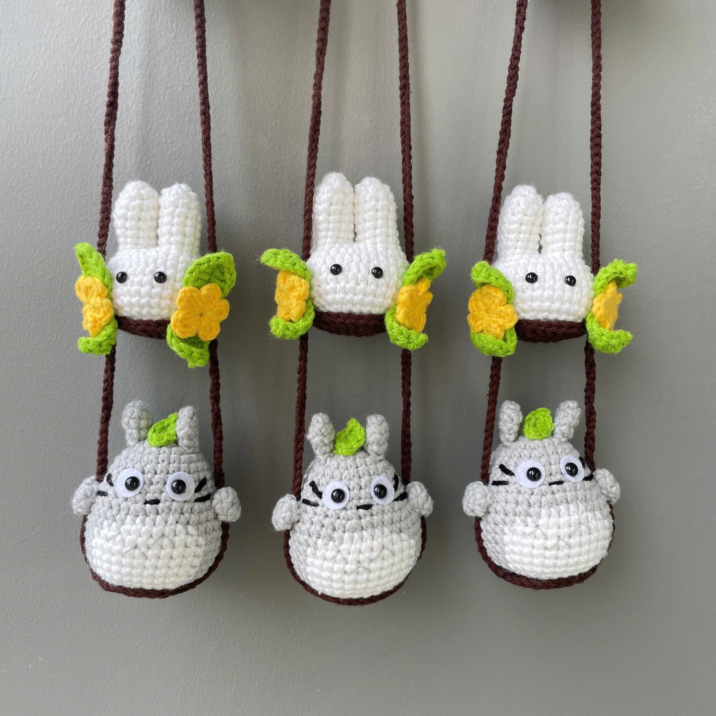 Handmade Crochet Ghibli Calcifer Car Hanging