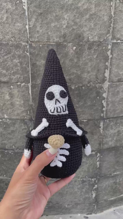 Handmade Crochet Creepy Halloween Skull Skeleton Plush