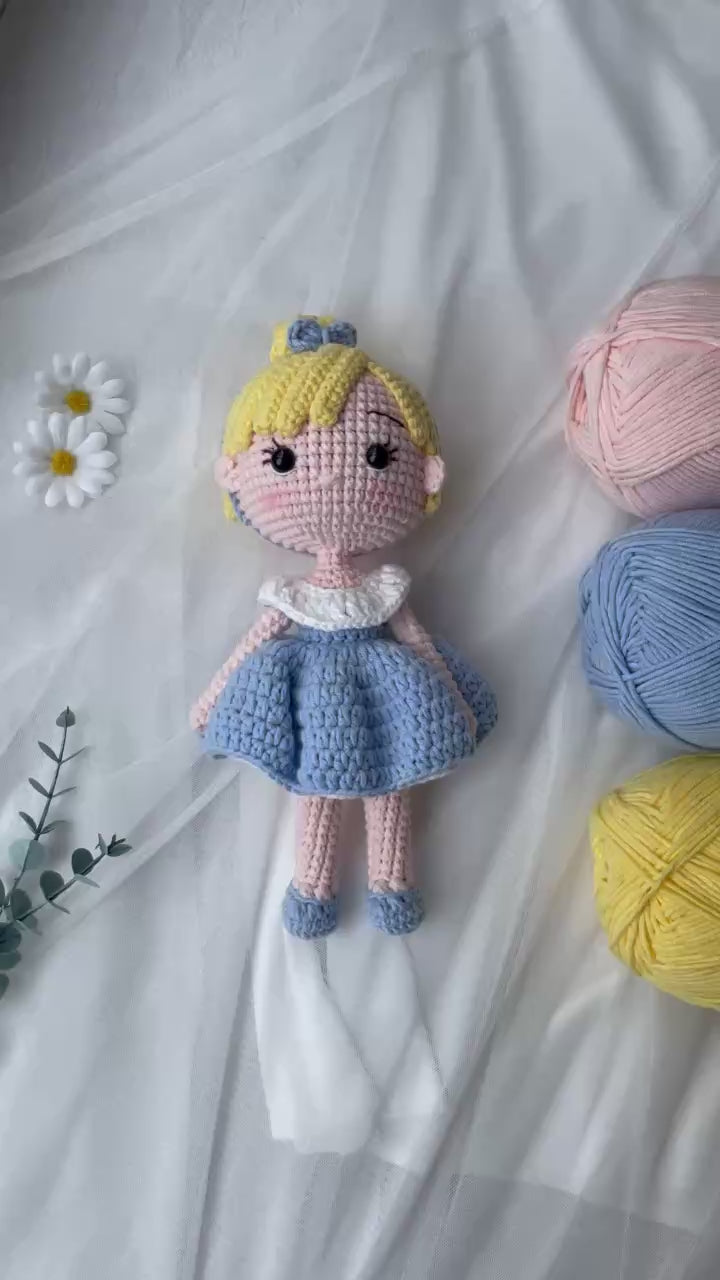 Handmade Crochet Cinderella Princess Doll