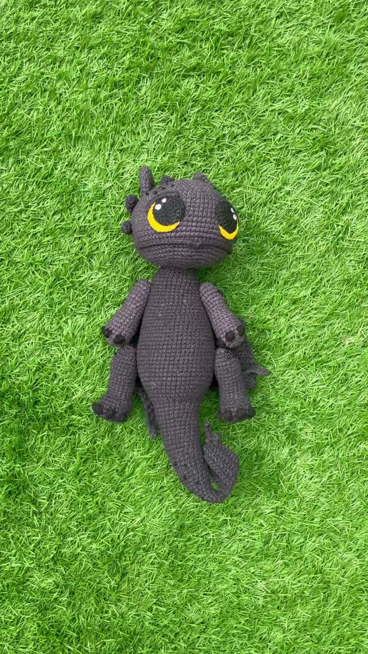 Handmade Crochet Toothless Night Fury Dragon Plush