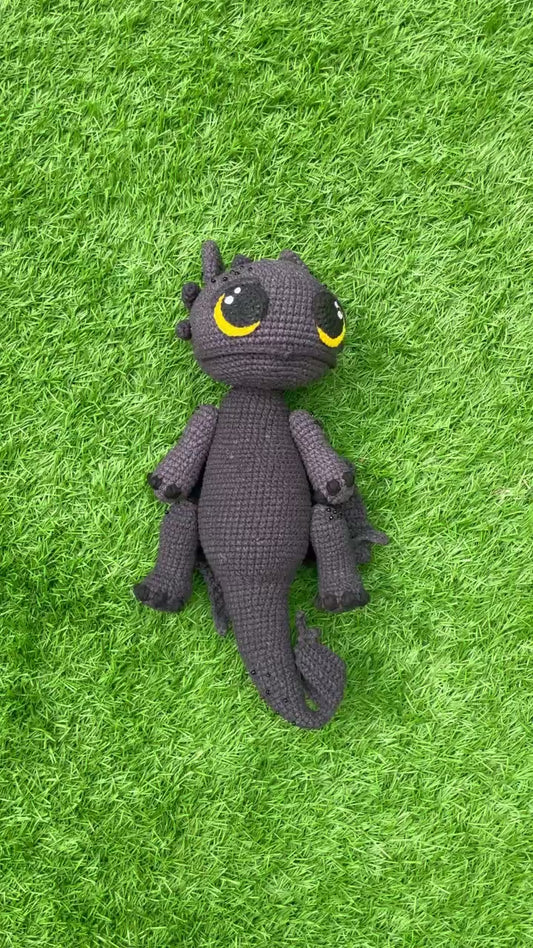 Handmade Crochet Toothless Night Fury Dragon Plush