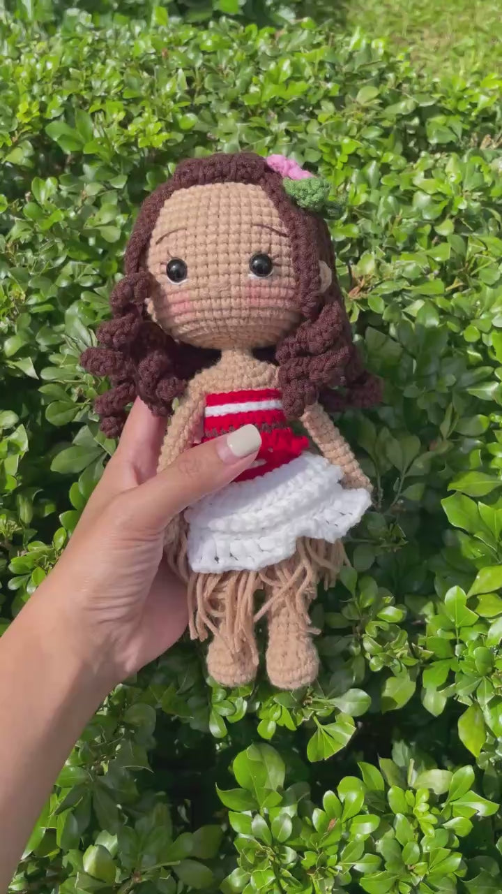 Handmade Crochet Moana Princess Doll