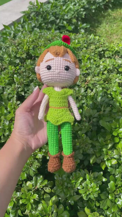 Handmade Crochet Peter Pan Doll