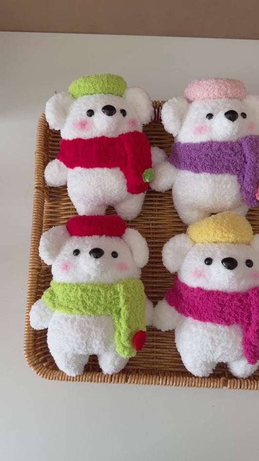 Handmade Crochet Pola Bear Plush