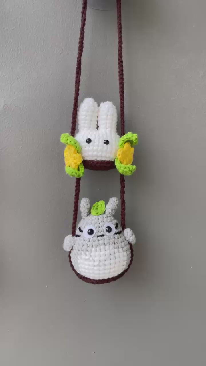Handmade Crochet Ghibli Totoro Car Hanging