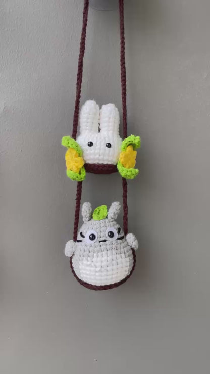 Handmade Crochet Ghibli Totoro Car Hanging