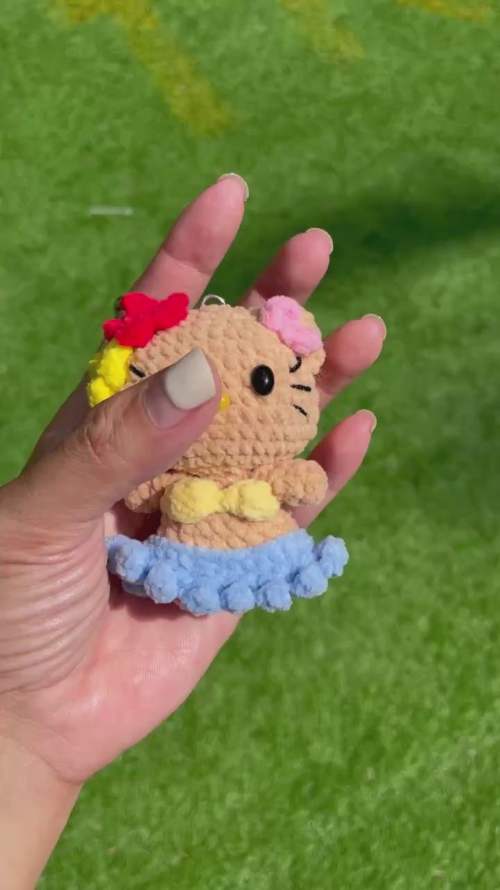 Crochet Hello Kitty in Bikini Keychain