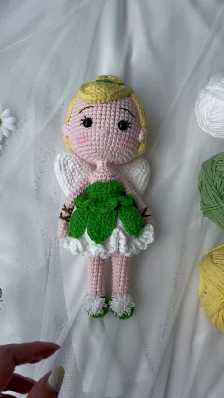 Handmade Crochet Tinker Bell Doll