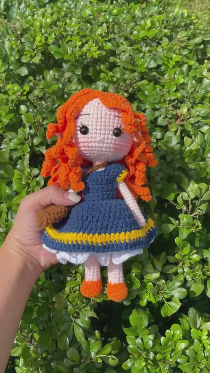 Handmade Crochet Merida Princess Doll