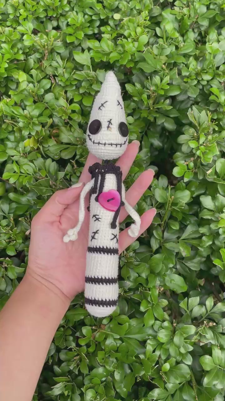 Handmade Crochet Spooky Halloween Candle