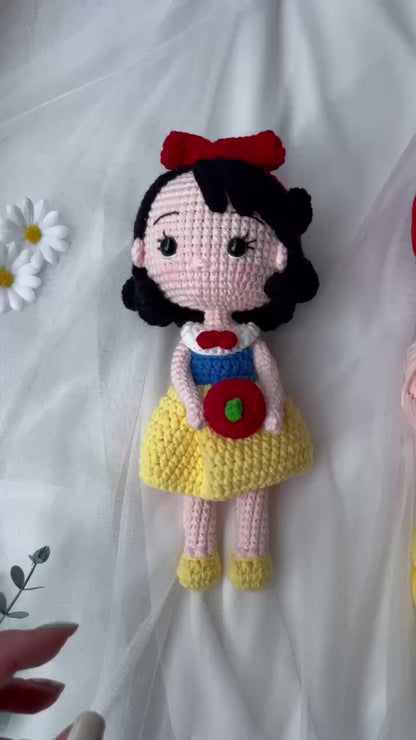 Handmade Crochet Snow White Princess Doll