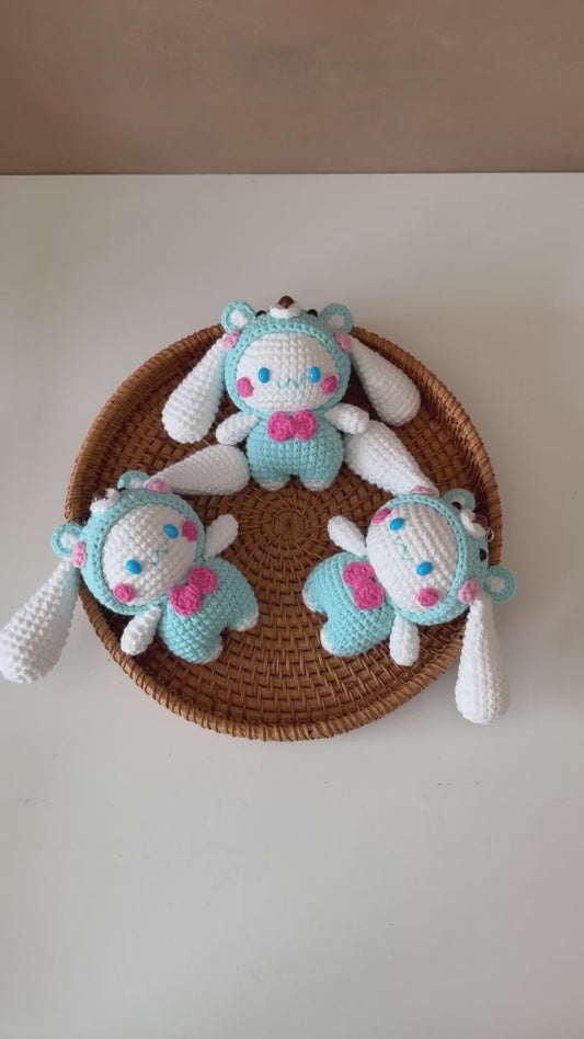 Handmade Crochet Cinnamoroll Keychain