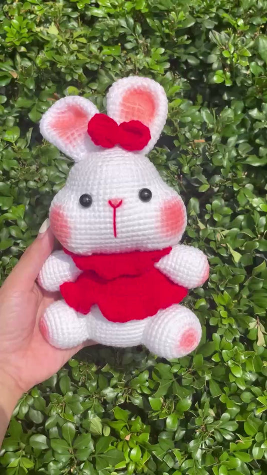 Handmade Crochet Bunny Couple Plushies