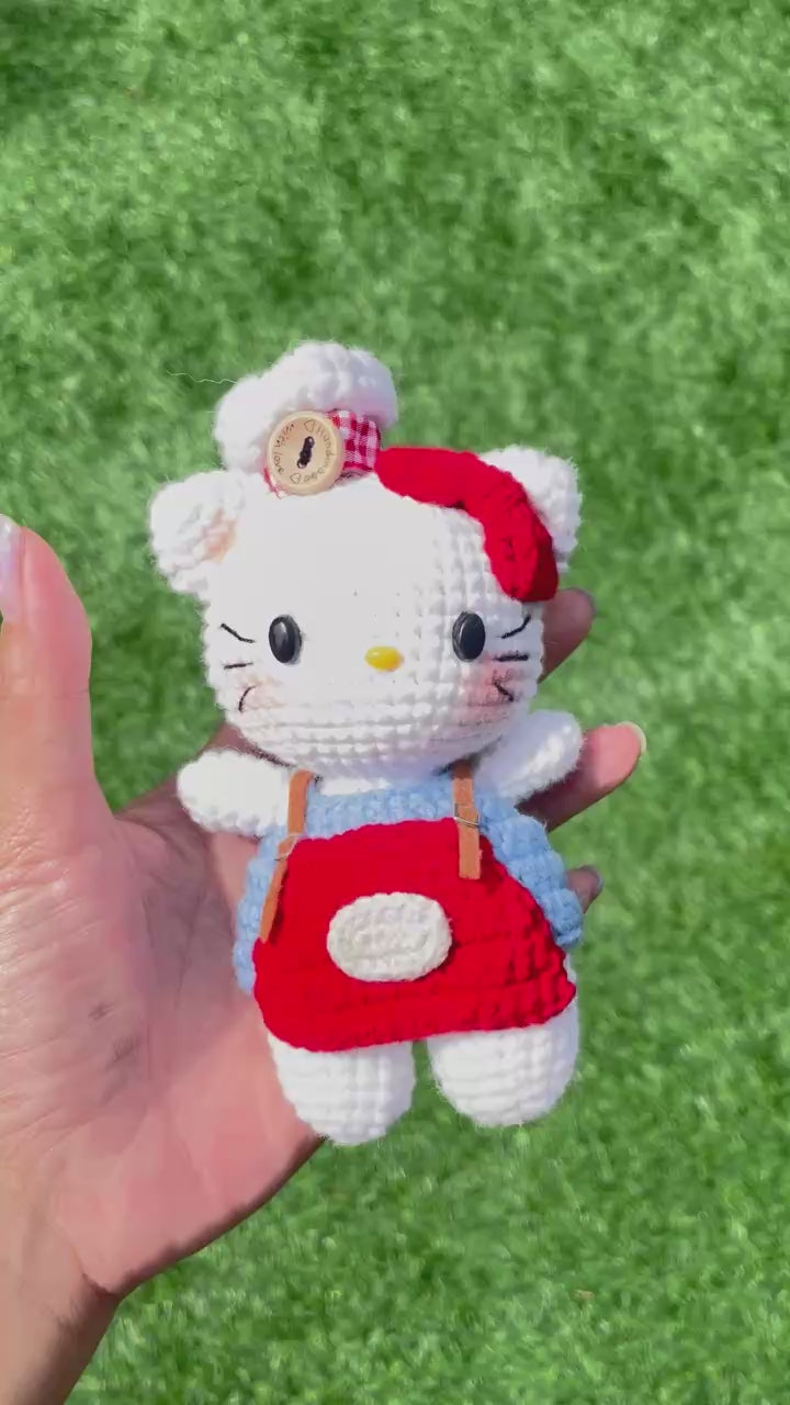 Handmade Crochet Hello Kitty Doll