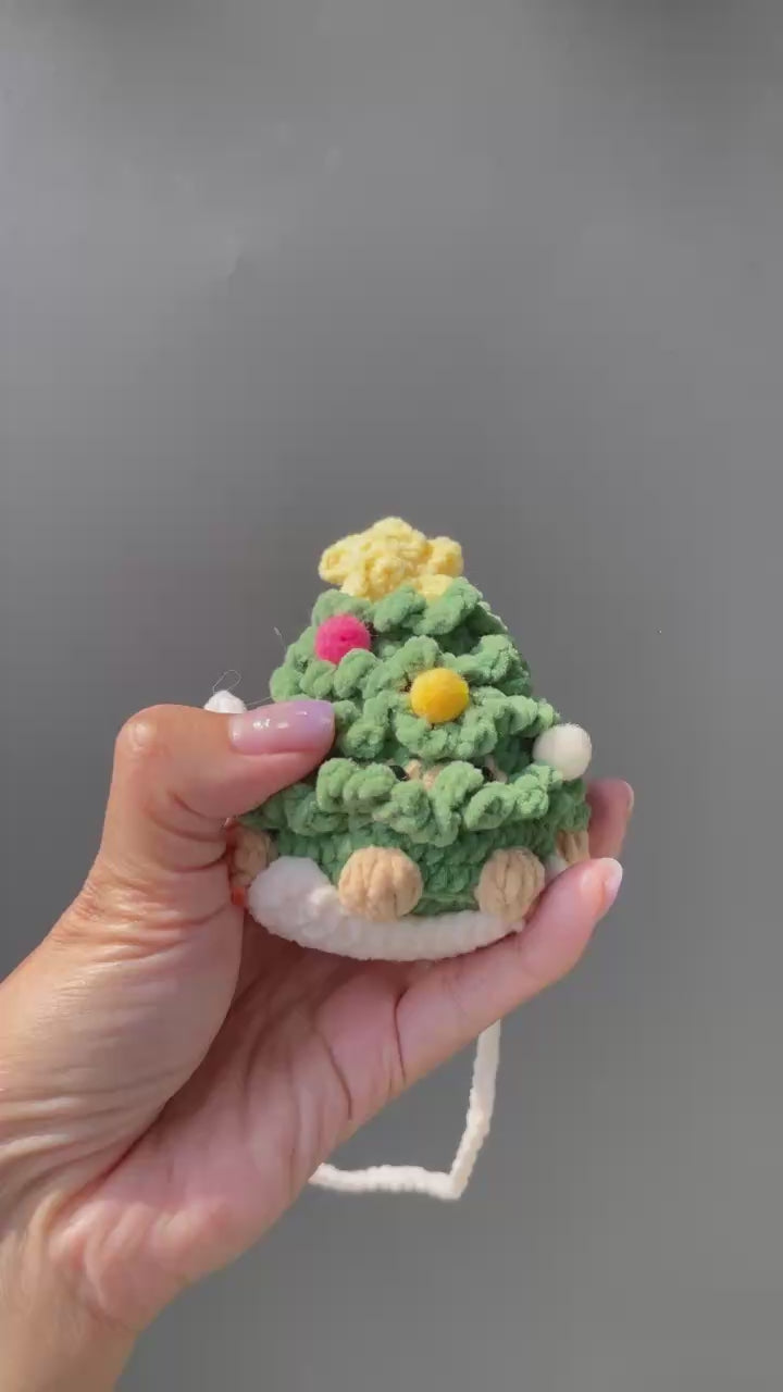 Handmade Crochet Christmas Tree Car Hanging