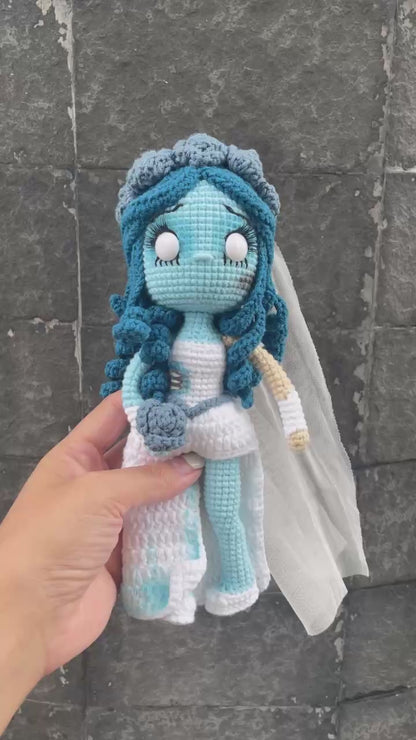 Handmade Crochet Corpse Bride Doll