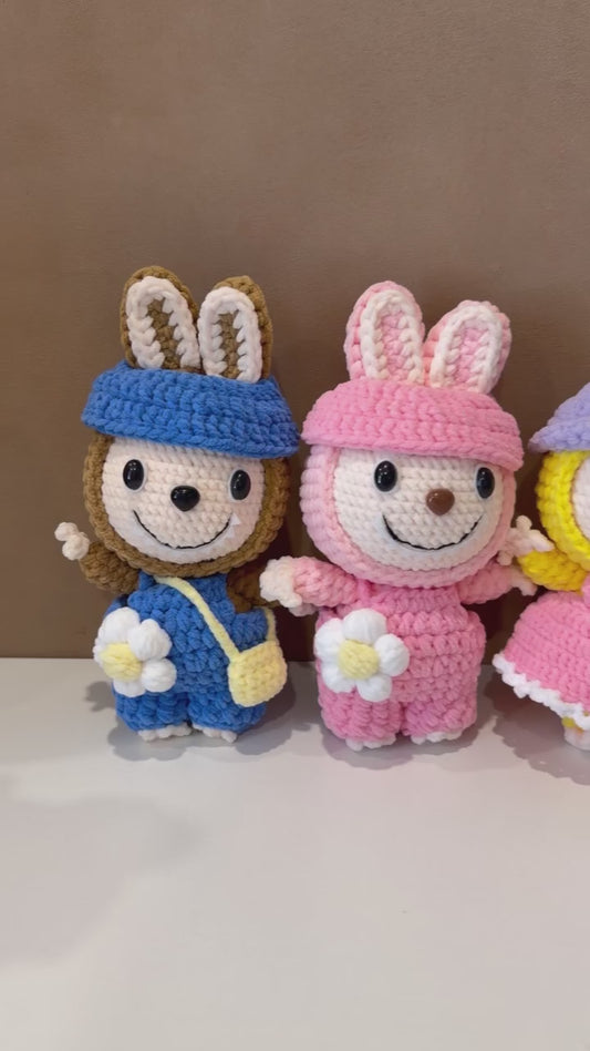 Handmade Crochet Labubu Doll