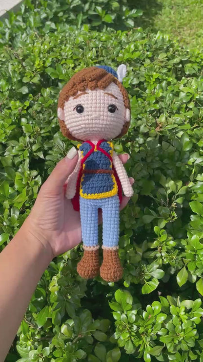 Handmade Crochet Snow White Prince Doll