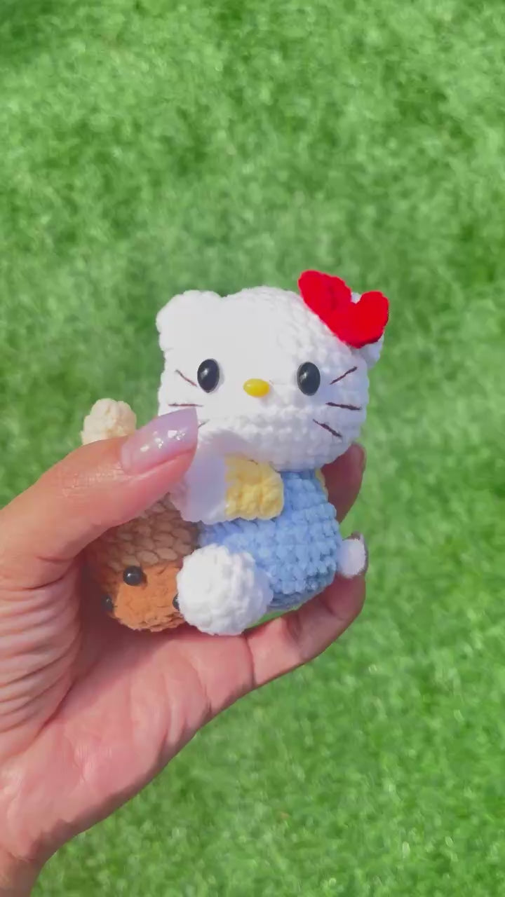 Handmade Crochet Hello Kitty Keychain