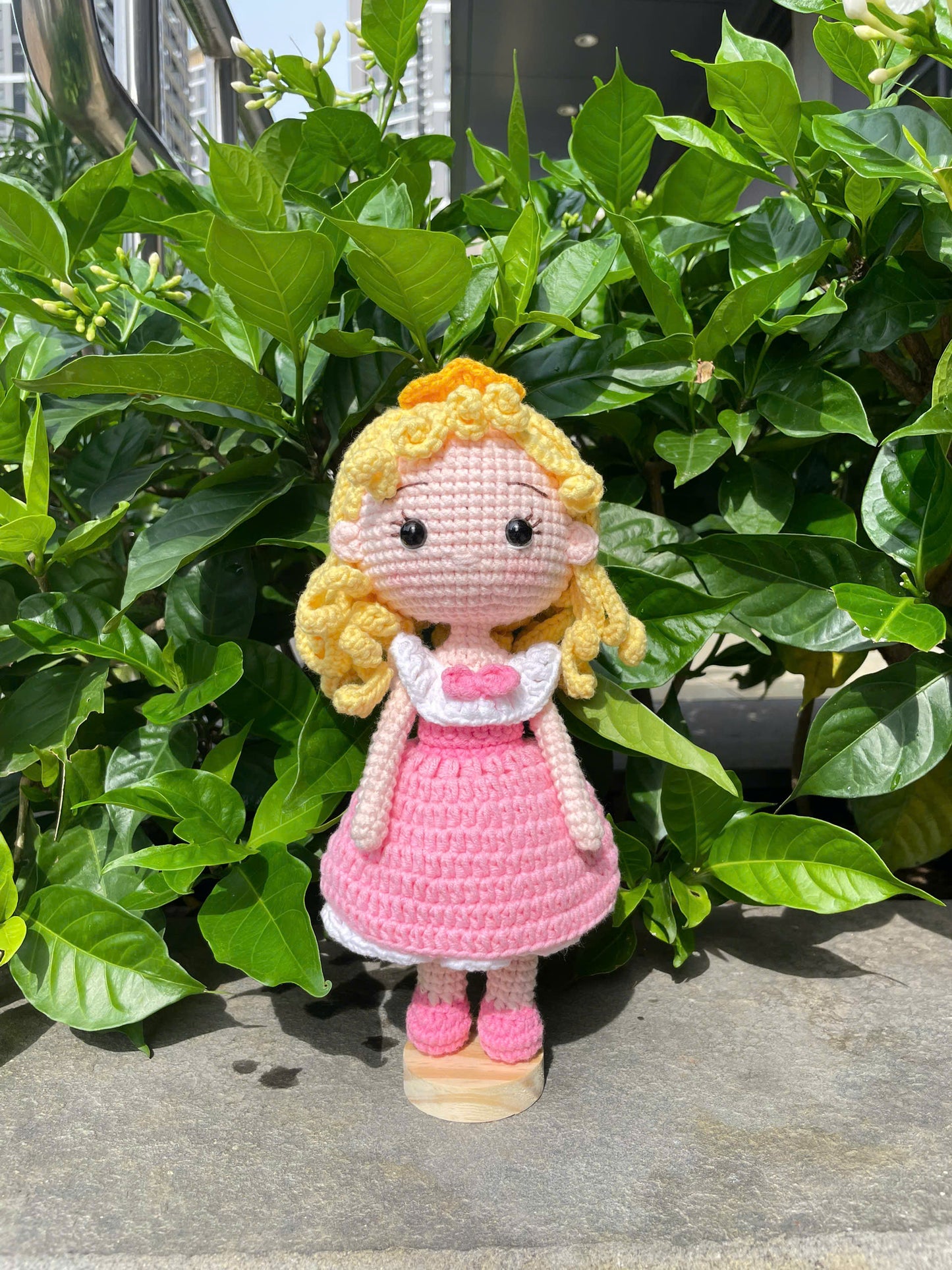 Handmade Crochet Aurora Princess Sleeping Beauty Doll