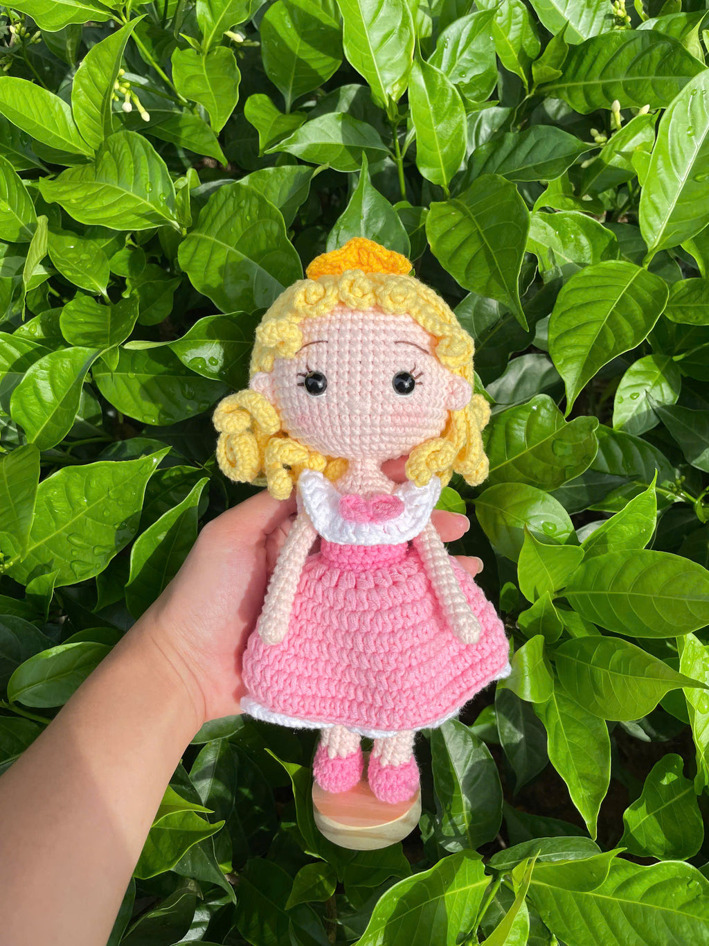 Handmade Crochet Aurora Princess Sleeping Beauty Doll