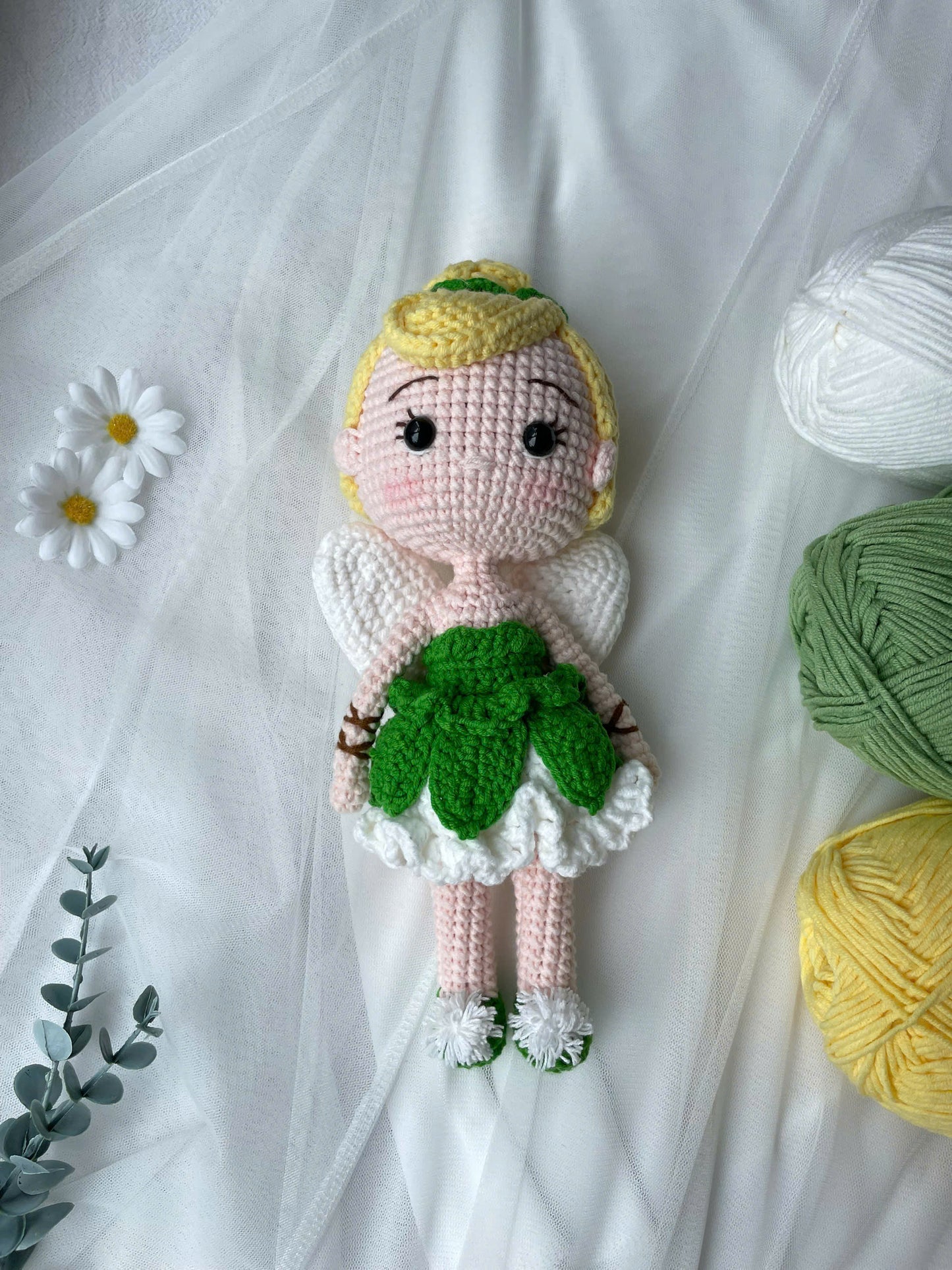 Handmade Crochet Tinker Bell Doll