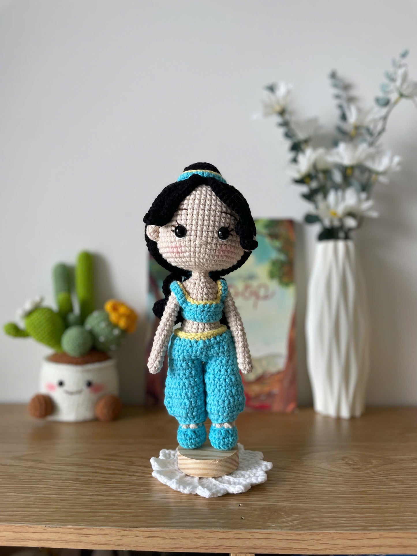 Handmade Crochet Jasmine Princess Aladdin Doll