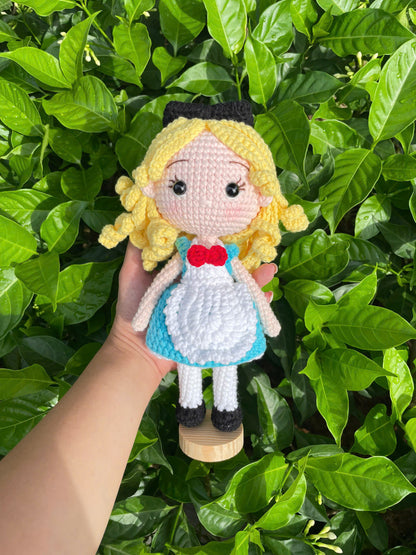 Handmade Crochet Alice in Wonderland Doll