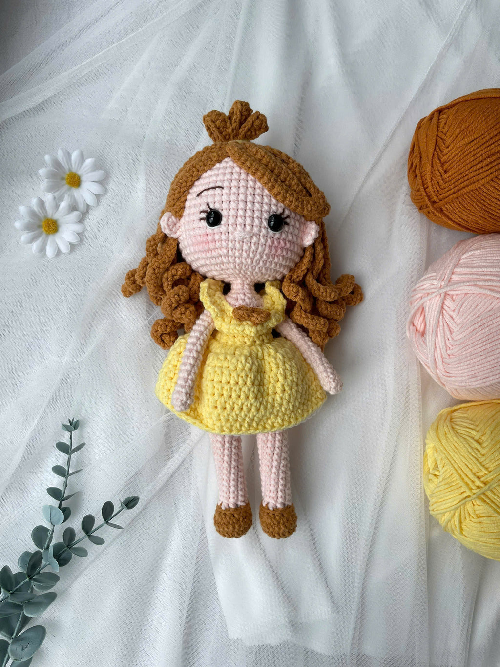 Handmade Crochet Belle Princess Beauty and the Beast Doll