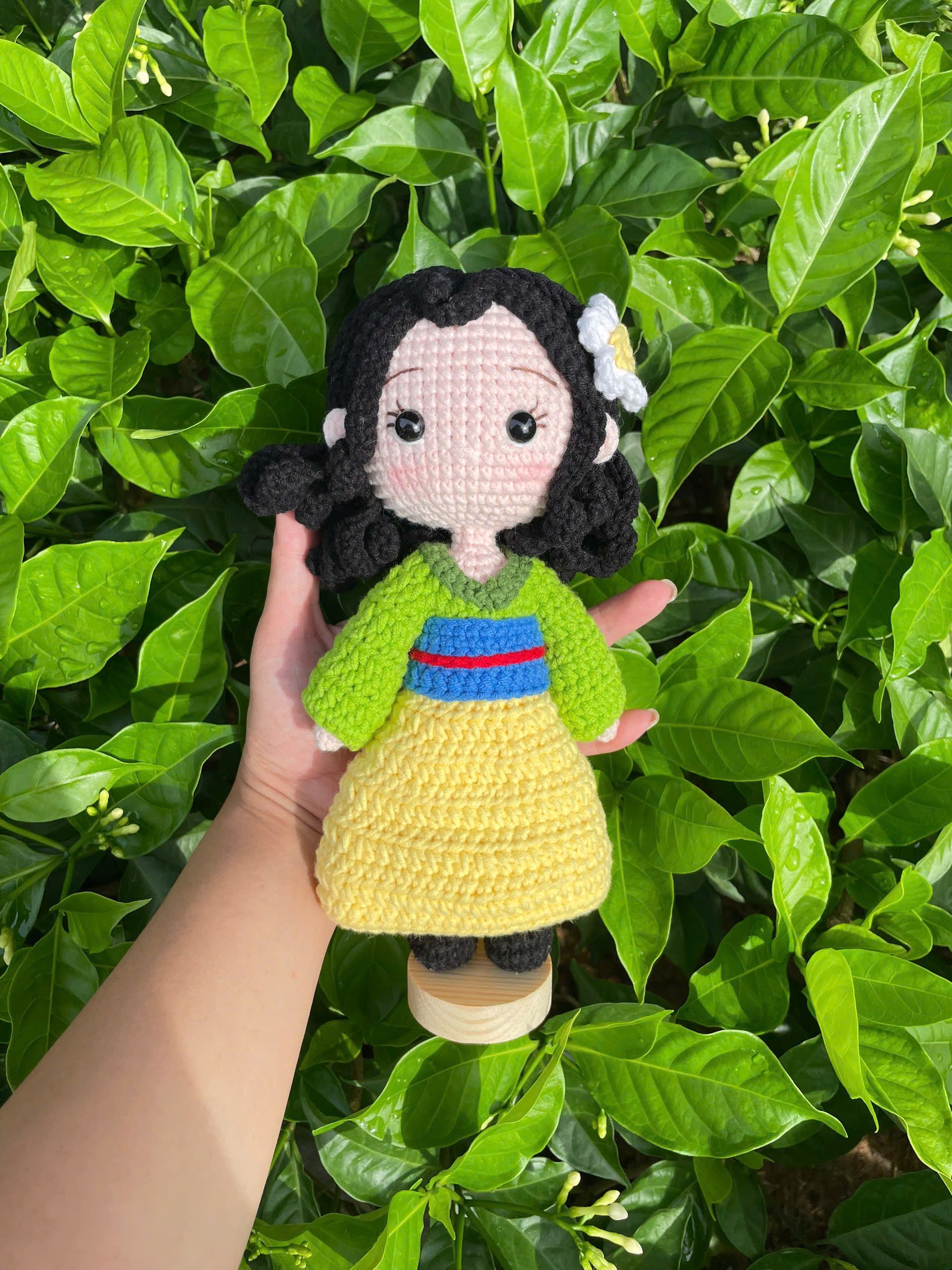 Handmade Crochet Mulan Princess Doll